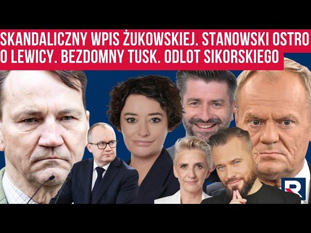 Skandaliczny wpis Żukowskiej. Stanowski ostro o Lewicy. Bezdomny Tusk. Odlot Radka - Polityczna Kawa