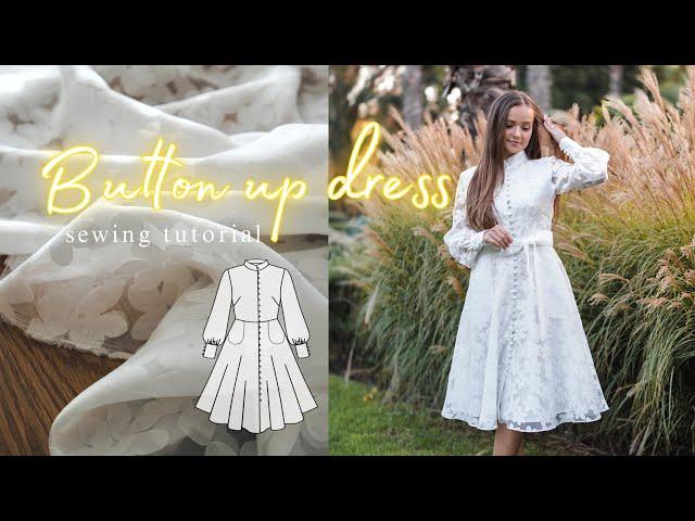 Making a button up dress | AURORA dress sewing tutorial