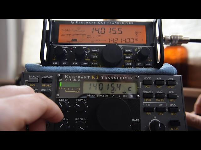 ELECRAFT K2 vs ELECRAFT KX2 CW TEST