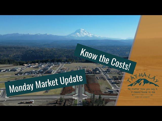 Know the Costs!  Monday Market Update - Tehaleh️ Bonney Lake, WA