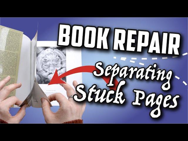 Separating Pages of a Book that Have Stuck Together | Book Repair and Care 101