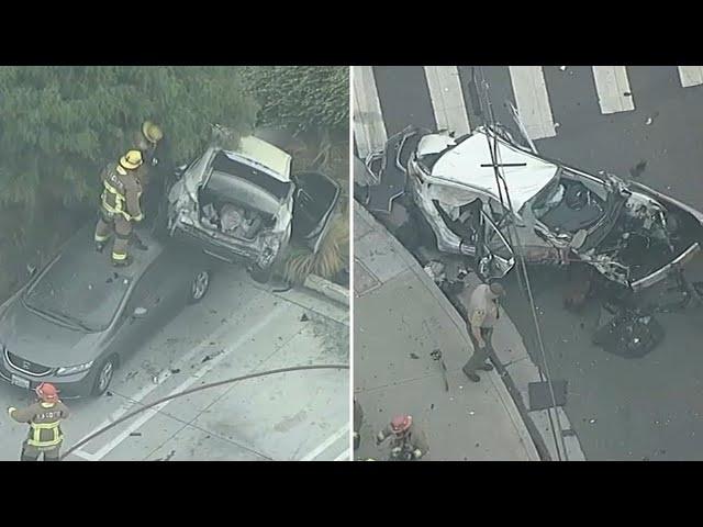 Domestic violence suspect and innocent driver killed in violent crash, police say