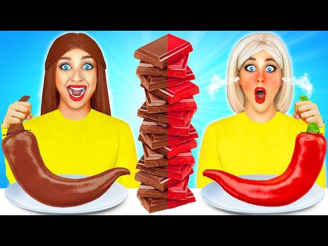 Real Food vs Chocolate Food Challenge #2 | Funny Pranks by Multi DO