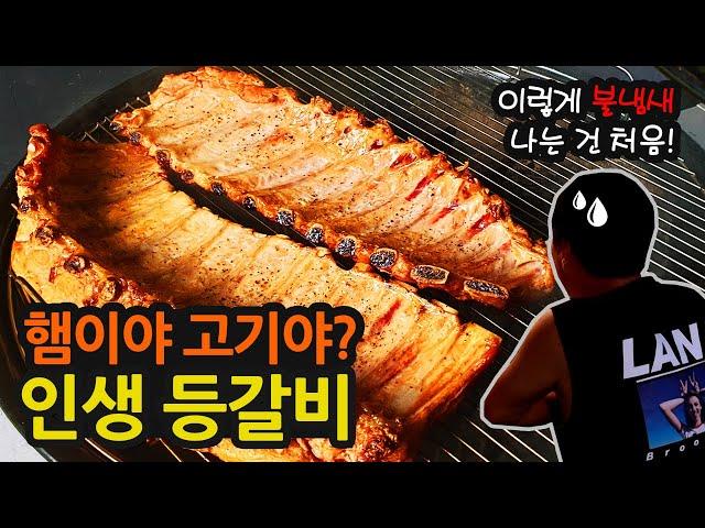 햄이야 고기야? 이런 불맛은 처음! 훈연 등갈비, 훈제 등갈비, 바베큐, bbq