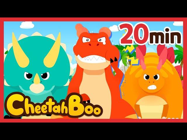 Oh! no, They're so strong! | Plant-Eating Dinosaurs | Nursery rhymes & Kids Song | #Cheetahboo