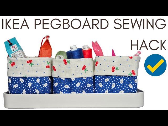 FREE SEWING PATTERN and tutorial for Ellis Storage Bags. The Perfect IKEA hack for your sewing room!