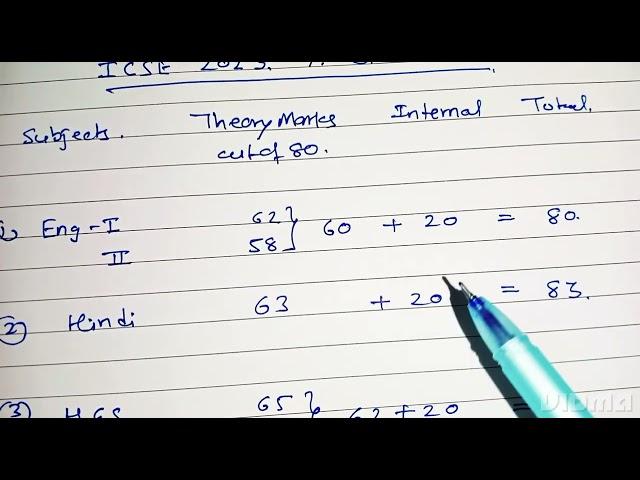 icse 2023 Average student Marks calculation| How to calculate your percentage