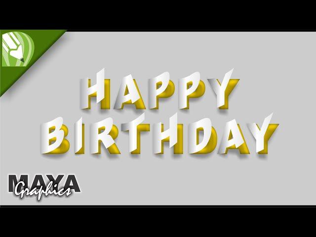 Birthday Typography in Coreldraw | New Year Typography in coreldraw | Coreldraw tutorial