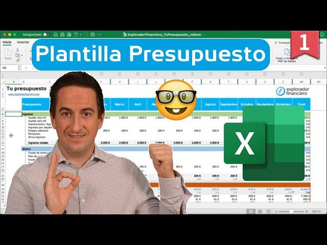 Tutorial Plantilla de Presupuestos en Excel de Explorador Financiero | Descarga gratuita | Parte 1/2