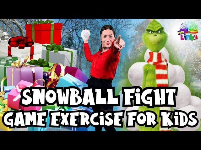 Christmas Snowball Game Exercise | Learn How To Throw A Ball | Indoor Workout For Kids