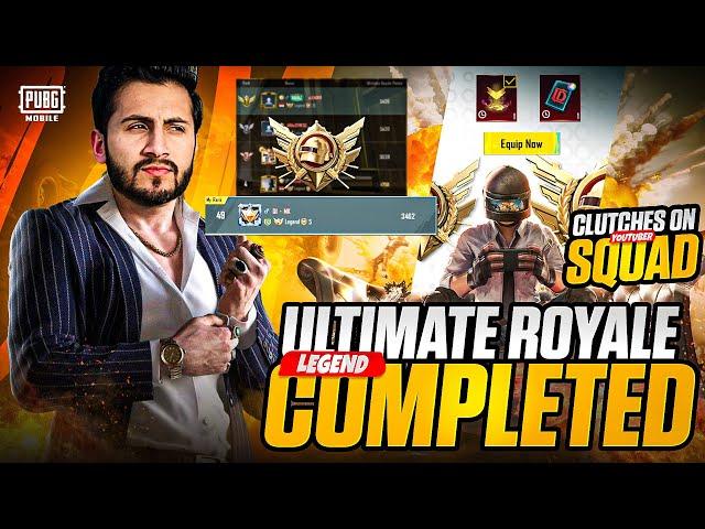 The First Ultimate Royale  Legend Completed With 50 Rank |Clutches On Youtubers Lobby | MK Gaming