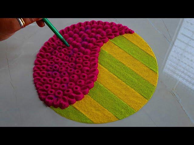 #1780 Satisfying video| Diwali special rangoli designs | Navratri rangoli design