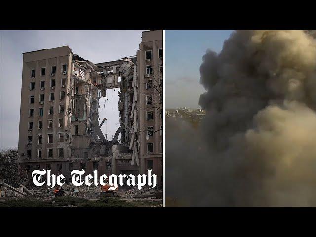 Ukraine: Russian missile destroys Mykolaiv administration building