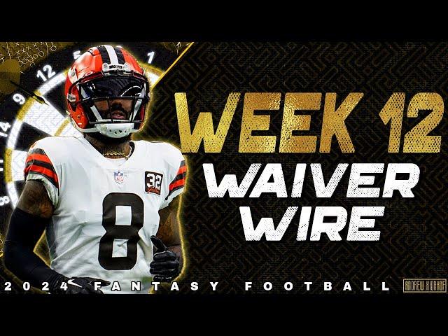 Week 12 Waiver Wire Pickups - 2024 Fantasy Football