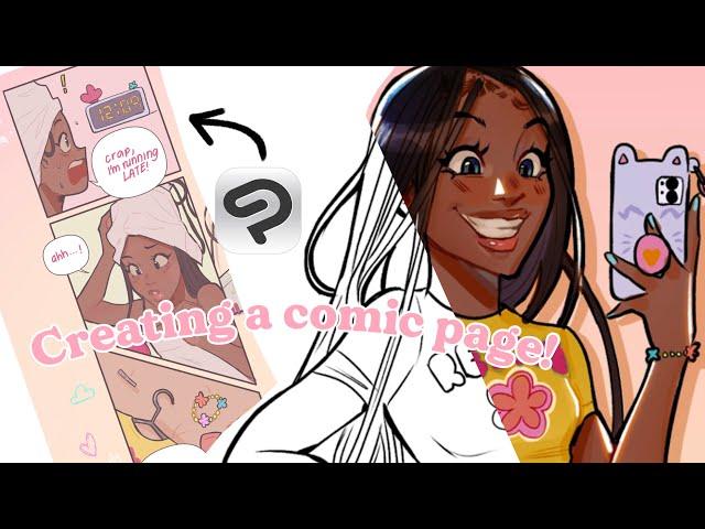 creating a comic page using CLIP STUDIO PAINT! ･ ｡