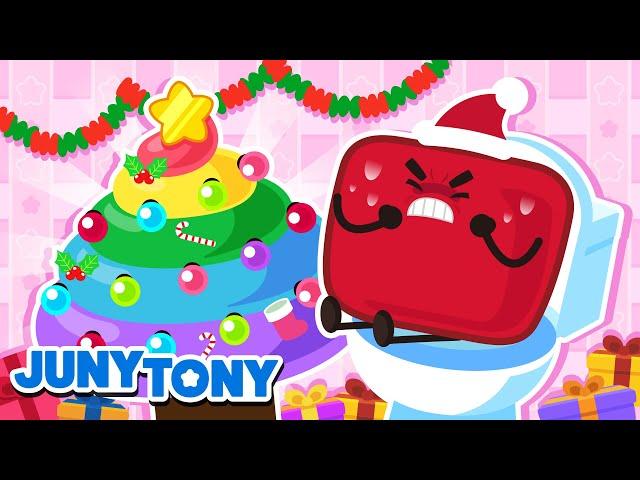 Marshmallows’ Colorful Christmas Poo |  Rainbow Poo Poo Song | Kids Holiday Songs | JunyTony