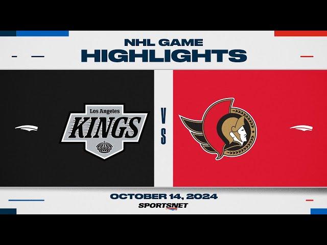 NHL Highlights | Kings vs. Senators - October 14, 2024