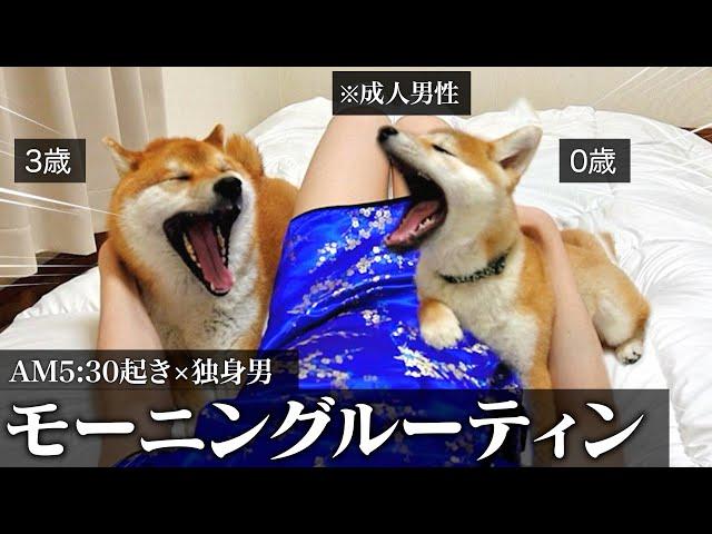 【可愛すぎて起きれない…】子犬を迎えて多頭飼いになったリアルなモーニングルーティン。「実家暮らし|20代|結婚願望なし」