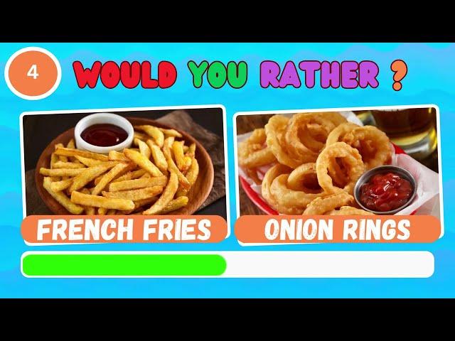 "Would You Rather? Food & Drink Edition  - part (1) | Fun Quiz Challenge | QuizWiz"