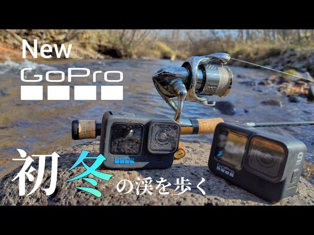 【GoPro】デカい魚が溜まってる…。新しいアクションカムで冬の渓流へ