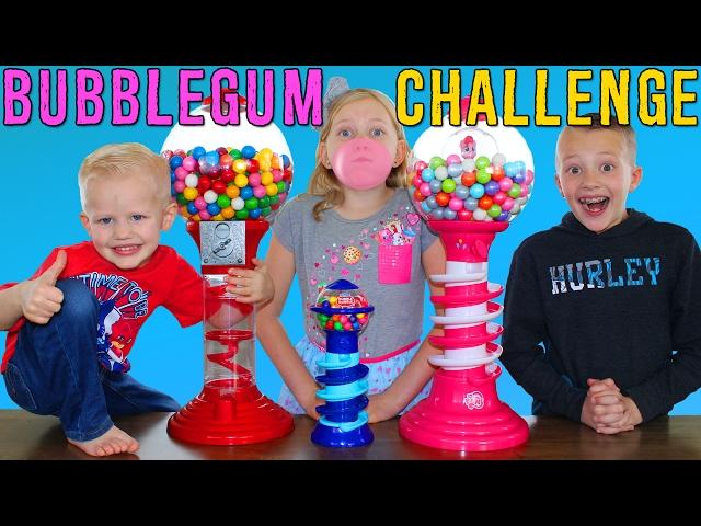 Bubble Gum Race || Giant & Tiny Dubble Bubble Gumball Machines