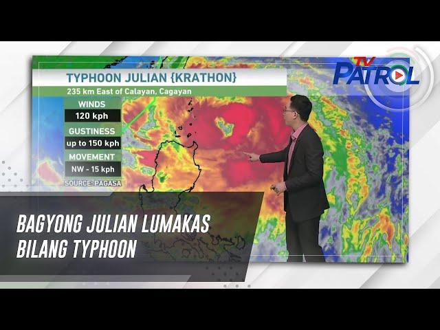 Bagyong Julian lumakas bilang typhoon | TV Patrol