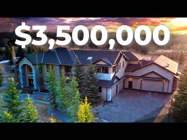 Inside a $3,500,000 Private Acreage RESORT in Calgary's Bearspaw!  Million Dollar Home Tour