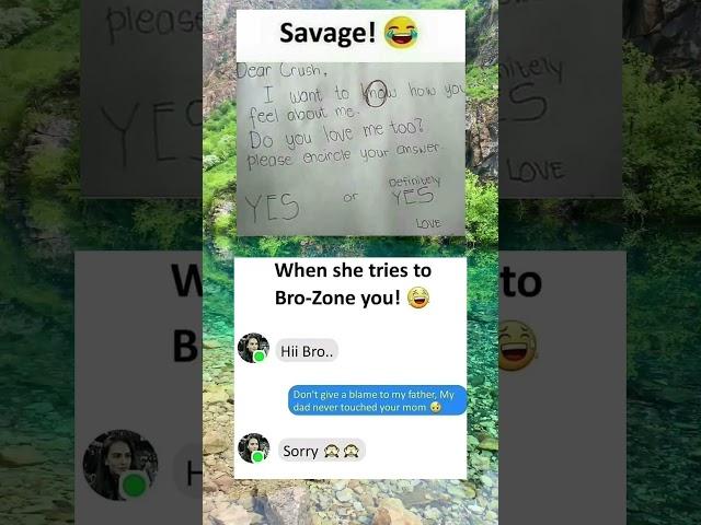 savage reply ️