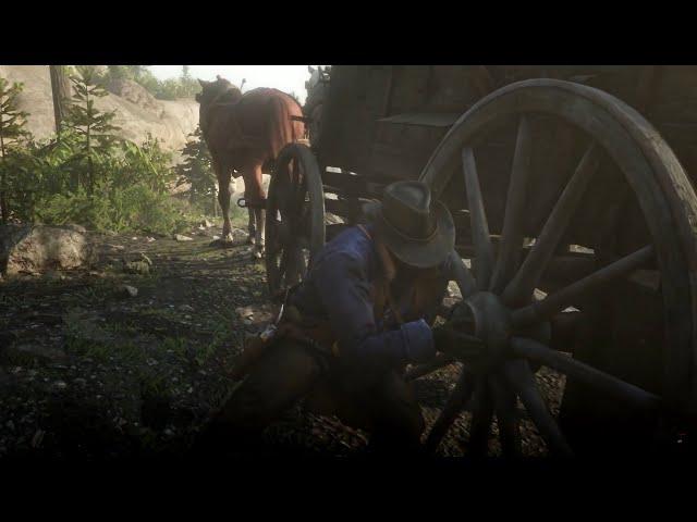 red dead online fixing the wheel moment | Red dead redemption 2 no commentory