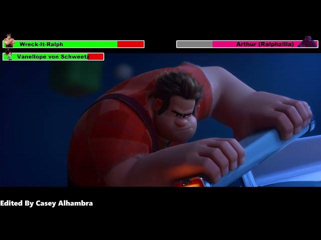 Ralph Breaks the Internet (2018) Final Battle with healthbars 1/2