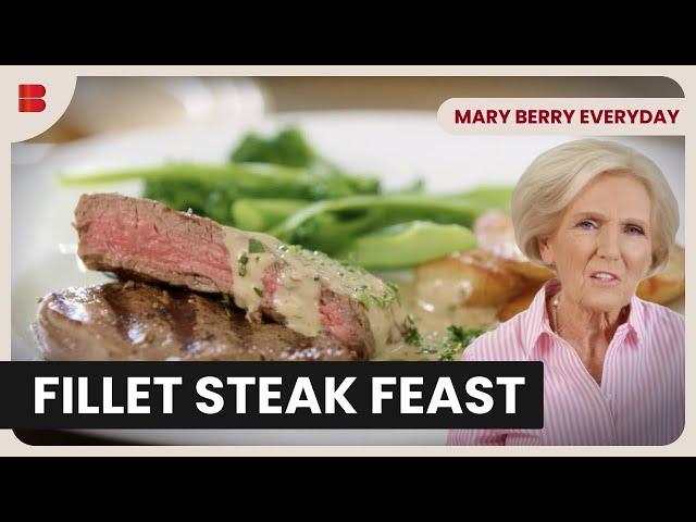 Perfect Steak & Peppercorn Sauce - Mary Berry Everyday - S01 EP04 - Cooking Show