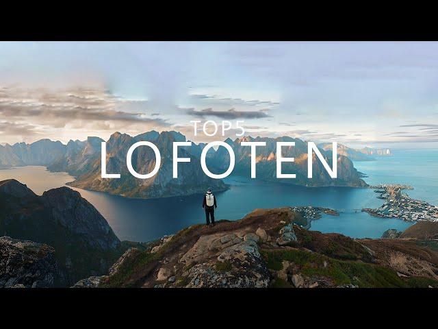 Top 5 beautiful Places Lofoten, Norway (English subtitles)