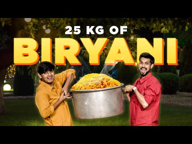 Cooking 25 KILOS Of Chicken BIRYANI Ft. @AayushSapra