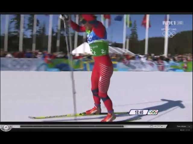 Petter Northug's råeste rykk noensinne (Vancouver lagsprint)