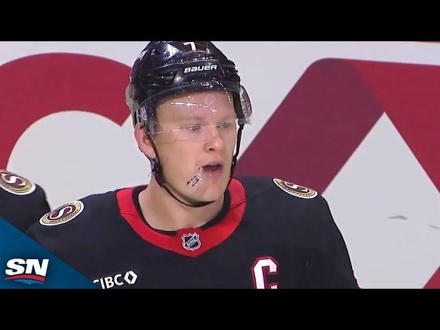 Senators' Brady Tkachuk, Adam Gaudette Strike 42 Seconds Apart To Bust It Open