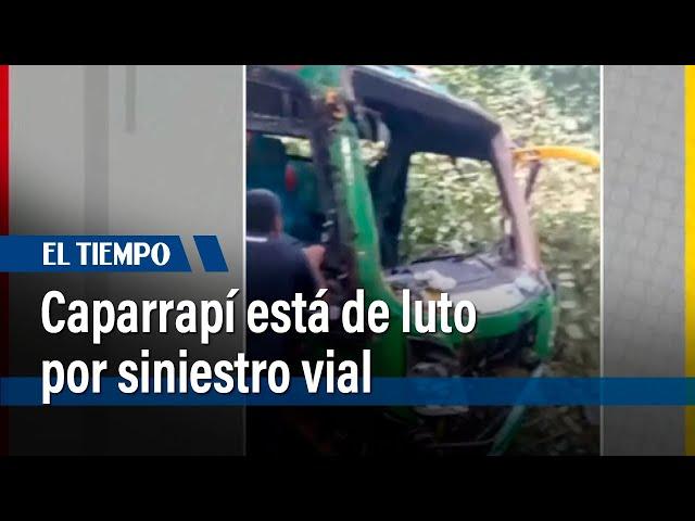 Sigue la conmoción por un accidente de tránsito en Caparrapí, Cundinamarca | El Tiempo