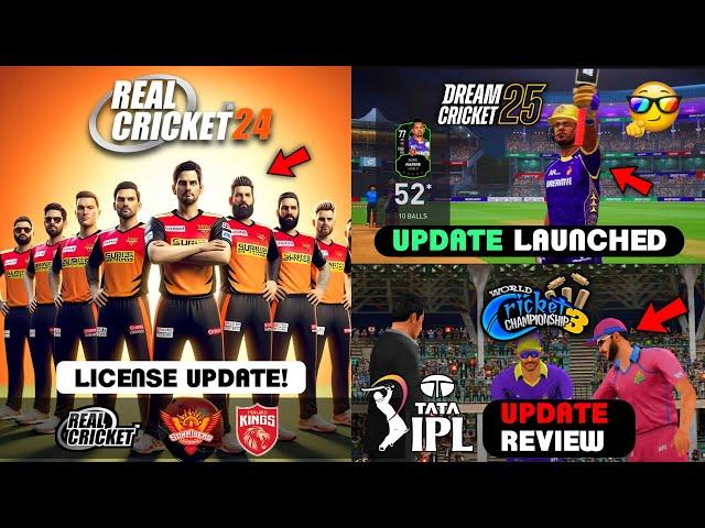 Real Cricket 24 Update Launch  Dream Cricket 25 Update Review  WCC3 Update PlayStore 