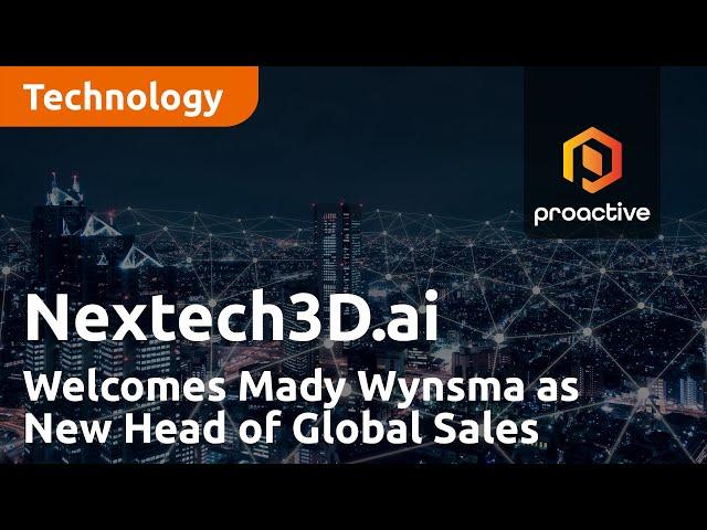 Nextech3D.ai Welcomes Mady Wynsma as New Head of Global Sales