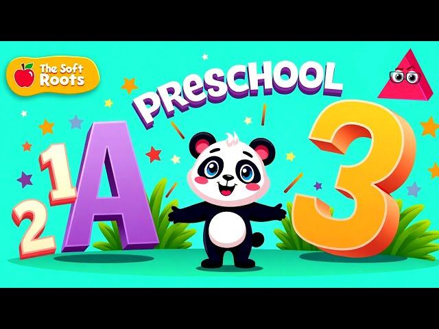Preschool Learning activities for 3 year olds at home | Learn ABC Phonics Shapes Numbers Colors 