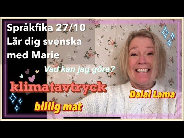 Språkfika 27/10 - Lär dig svenska @svenskamedmarie