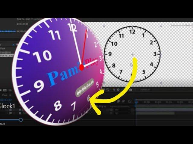 How to make a Clock with a second hand in After Effects -  Как сделать часы с секундной стрелкой