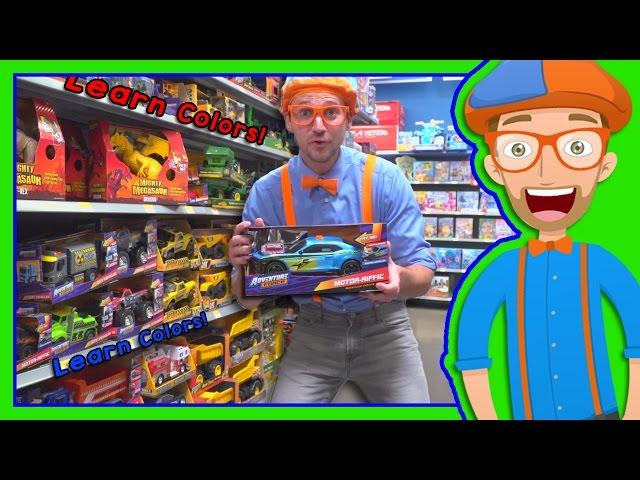 Learn Colors with Blippi Toy Store in 4K - Educational videos for Preschoolers