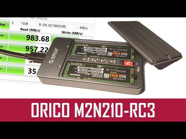 ORICO M2N210-RC3 - Dual SSD USB-C RAID M.2 SATA Enclosure - Review & TEST