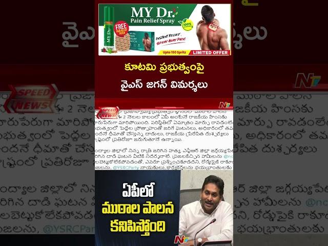 YS Jagan Fires On AP Govt | CM Chandrababu | NTV