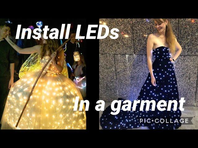 No sew, LED light installation in garments!