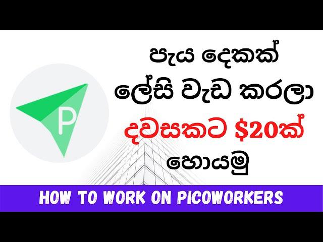 How to Work on Picoworkers | Sinhala | Picoworkers 2021 | පැය දෙකක් ලේසි වැඩ කරලා දවසකට $20ක් හොයමු