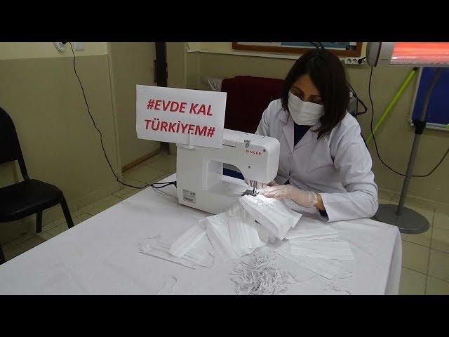 Tuzla’da Halk Eğitim Merkezi Görevlilerinden Gönüllü Maske Üretimi