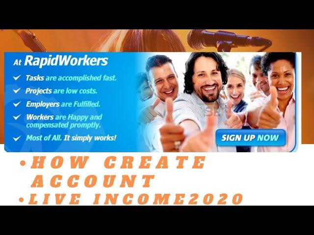 RAPID WORKERS Account create sign up how work lets start