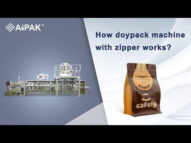 How doypack machine with zipper works?