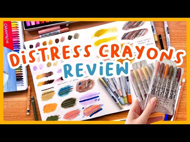 How to use Tim Holtz Distress Crayons! Comparing them to Neocolors and Gelatos ️